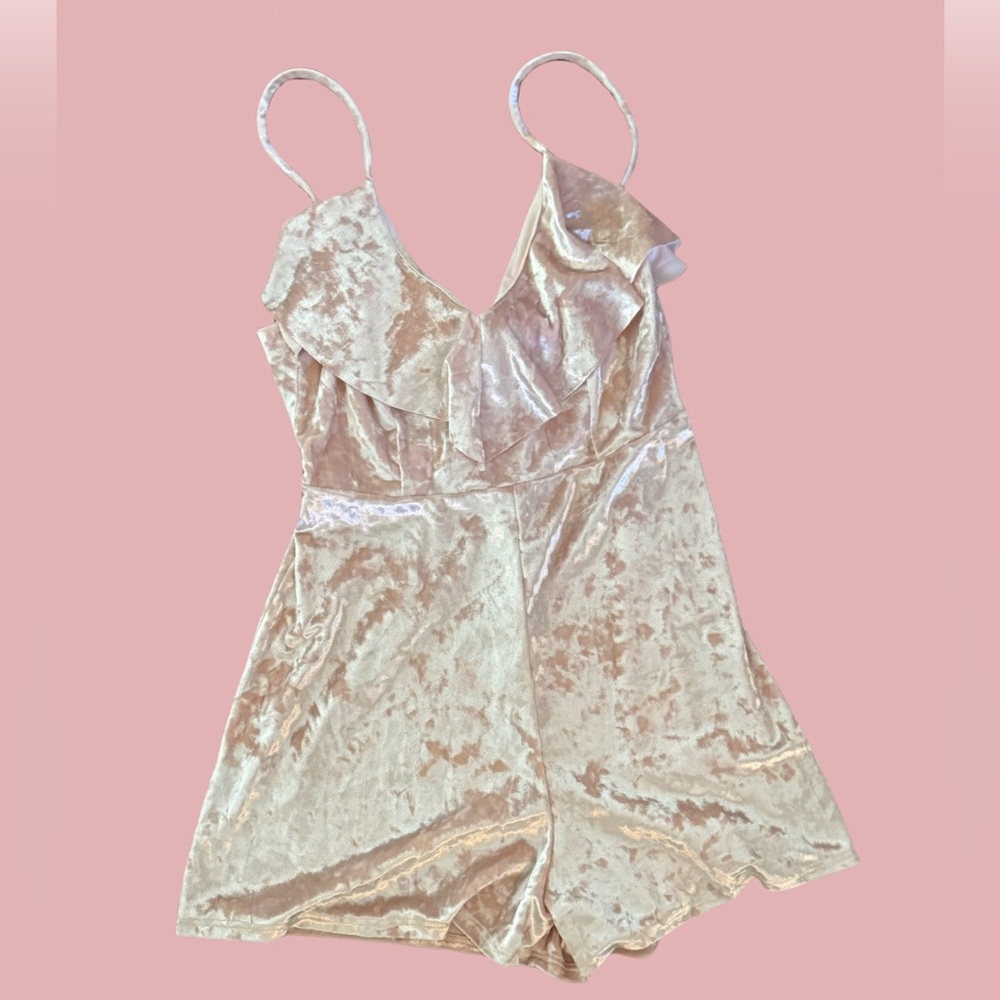 Urban Outfitters crushed velvet romper